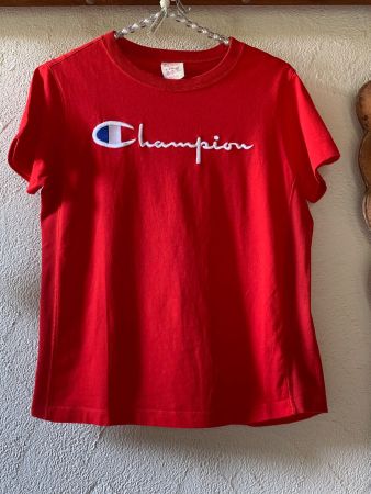 VINTAGE CHAMPION T-Shirt Gr. XS Farbe: Mohnrot