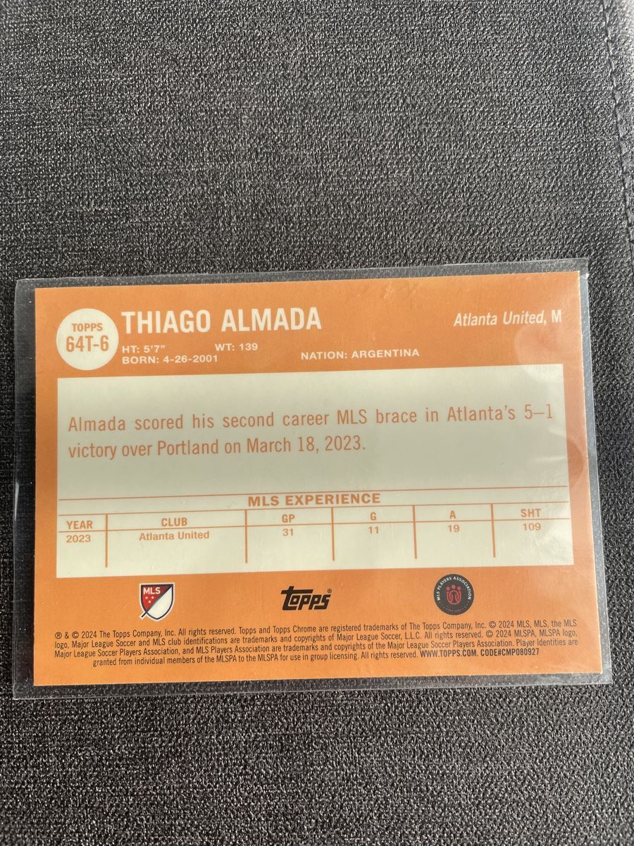 Topps Cartes à collectionner: Topps Chrome Thiago Almada Atlanta United MLS – Neuf (Voir description) à Burgdorf par Sports_Cards_3400 1