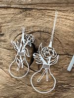 Neues Stanzschablonenset Blumen in Vasen