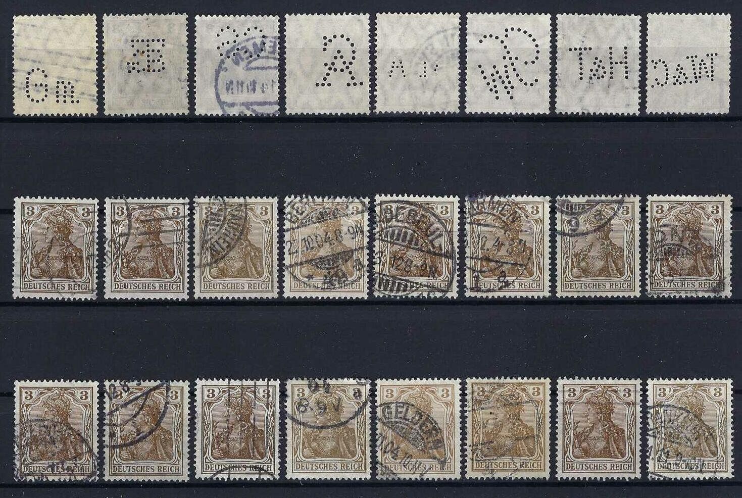 Tous les timbres: Germania Briefmarken1900-1919 mit Perfin gest – D'occasion à Hitzkirch par walti1959