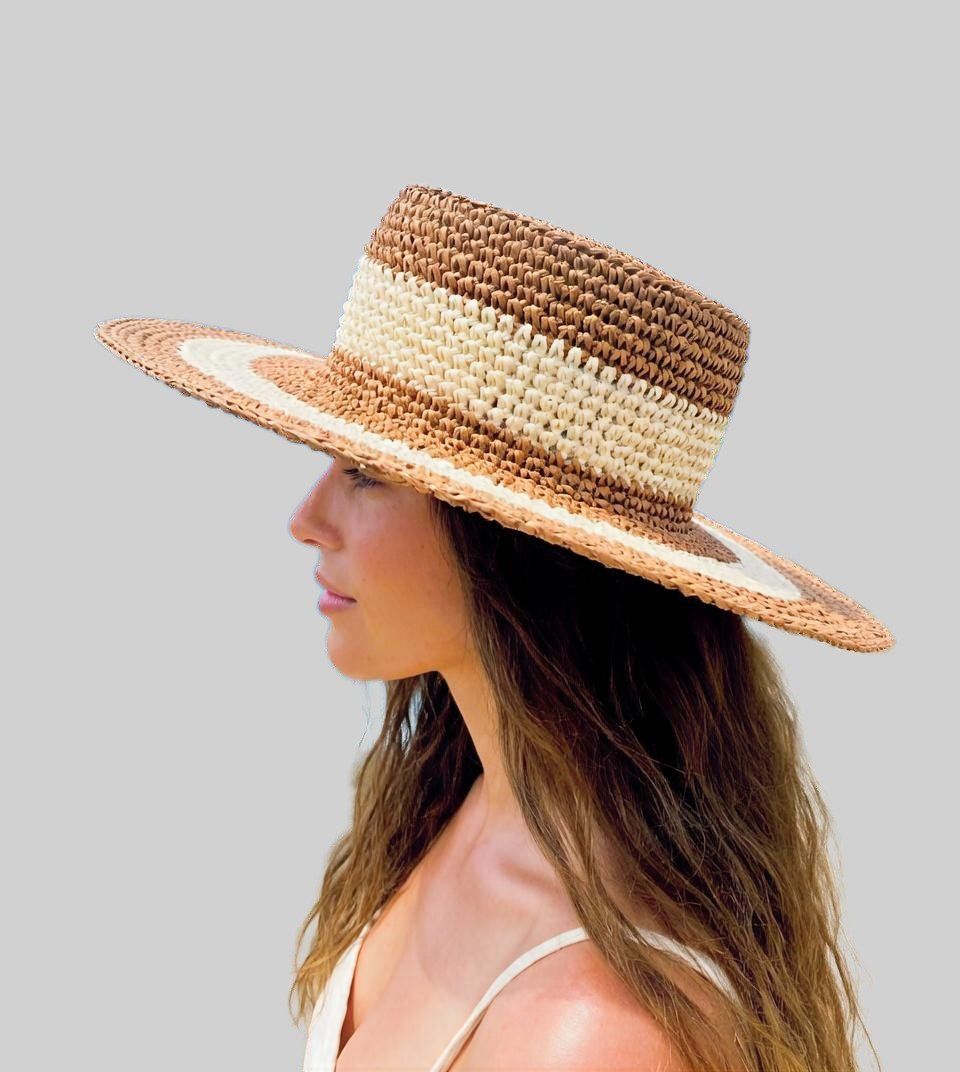Copricapi, berretti & cappellini: Boater Hat (Modell Ladina) – Nuovo e nell'imballaggio originale da Surava venduto da Kopfsache 2