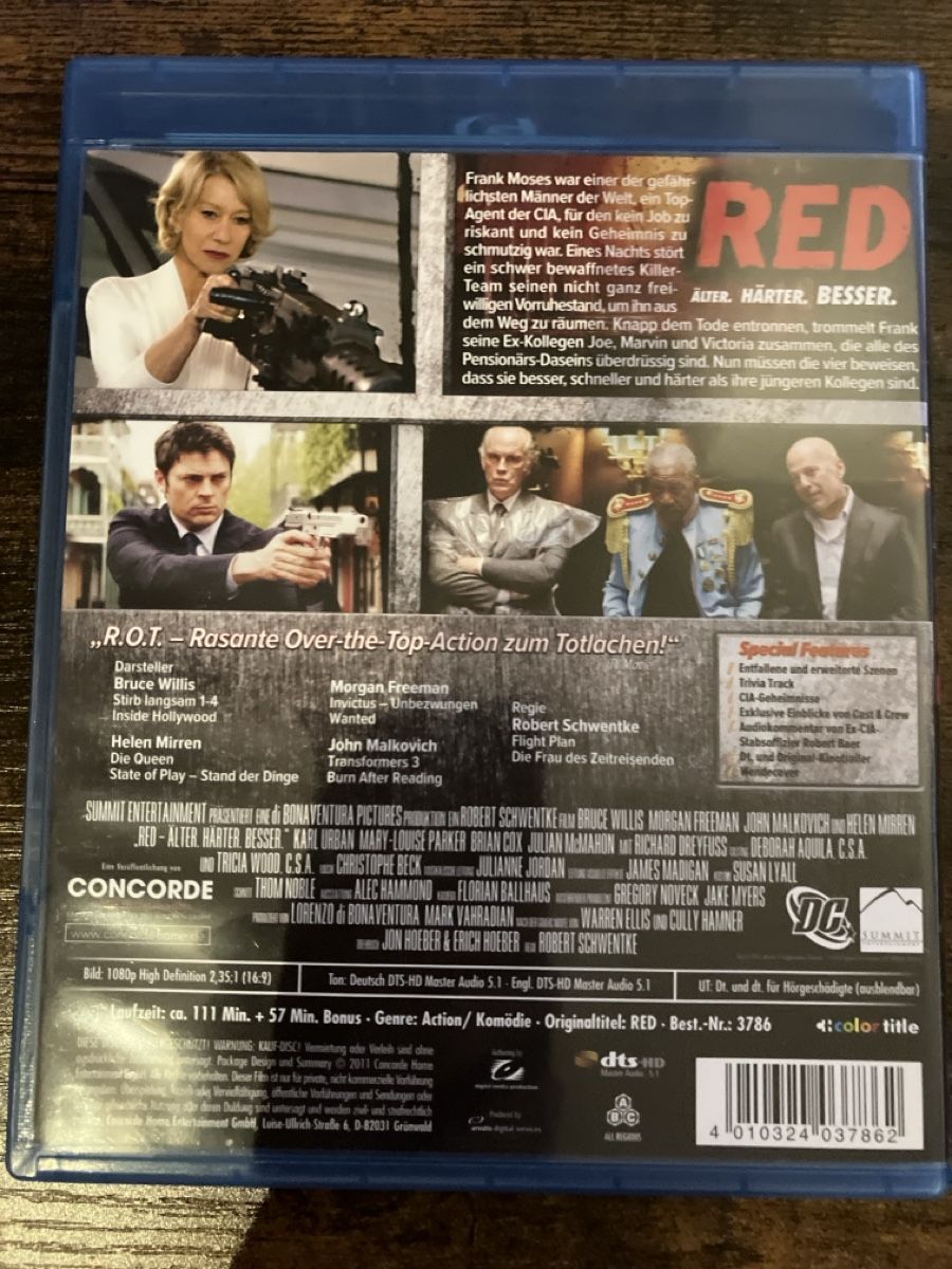 Tutti i DVDs: RED BluRay – Usato da Glarus venduto da Jhuber78 1