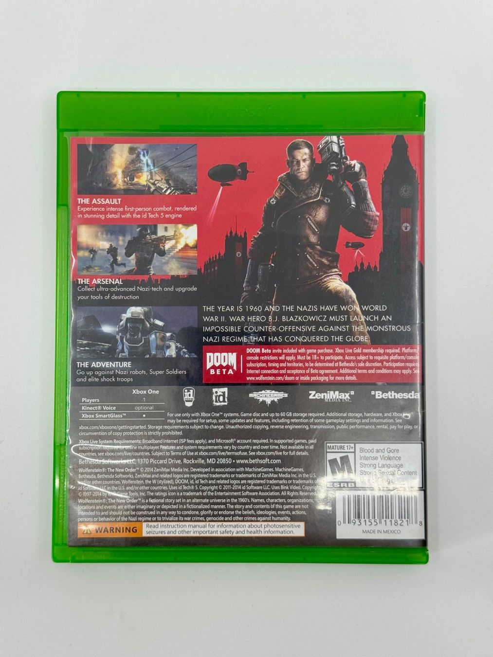 Microsoft Giochi: XBOX ONE Spiel: WOLFENSTEIN - The New Order – Nuovo (secondo la descrizione) da Soyhières venduto da Spartan117 1
