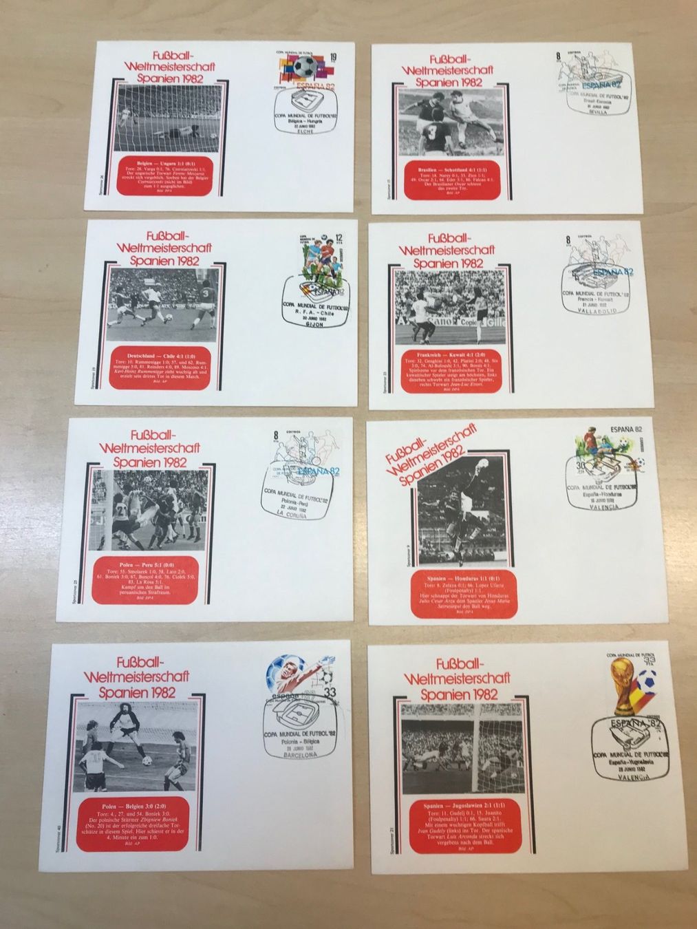 Alle Briefmarken: 17 Briefe Fussball WM 1982 – Neu (gemäss Beschreibung) aus Emmenbrücke von DanielStulz62