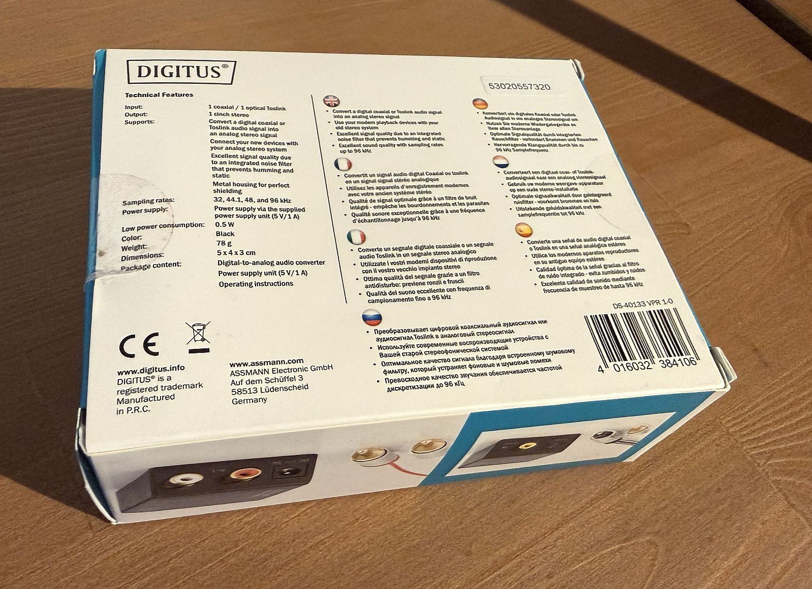 Convertitori: DIGITAL - ANALOG CONVERTER DIGITUS – Nuovo e nell'imballaggio originale da Langnau i.E. venduto da Rbigi 1