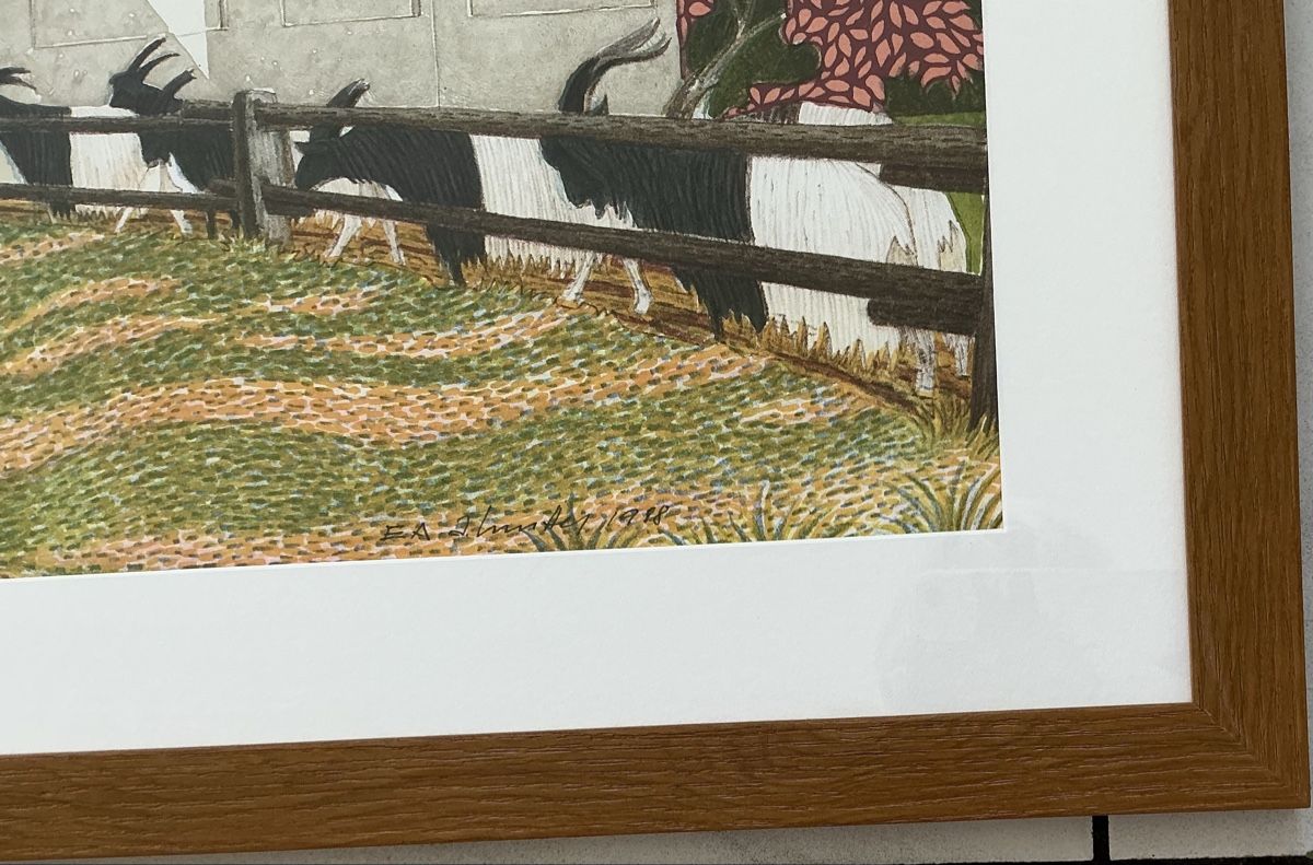 Grafica & Litografie: Anton Mutter - Saas - Balen Kirche Farblithografie sig. – Usato da Naters venduto da seidengut 1