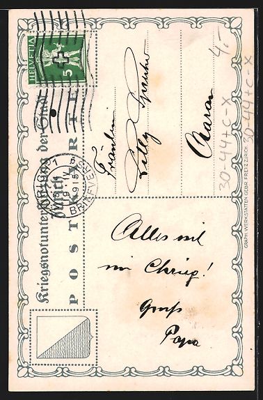 Cartoline postali: Zürich, Mutter und Kinder vor ihren Sup – Usato da Berlin venduto da bartko-reher 1