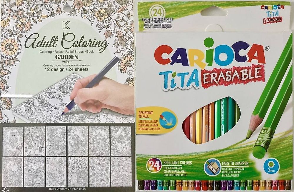 CARIOCA - TITA Erasable coloured pencils set of 24