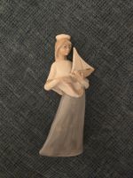 Porzellan Figur Mädchen mit Schiff Retro Vintage