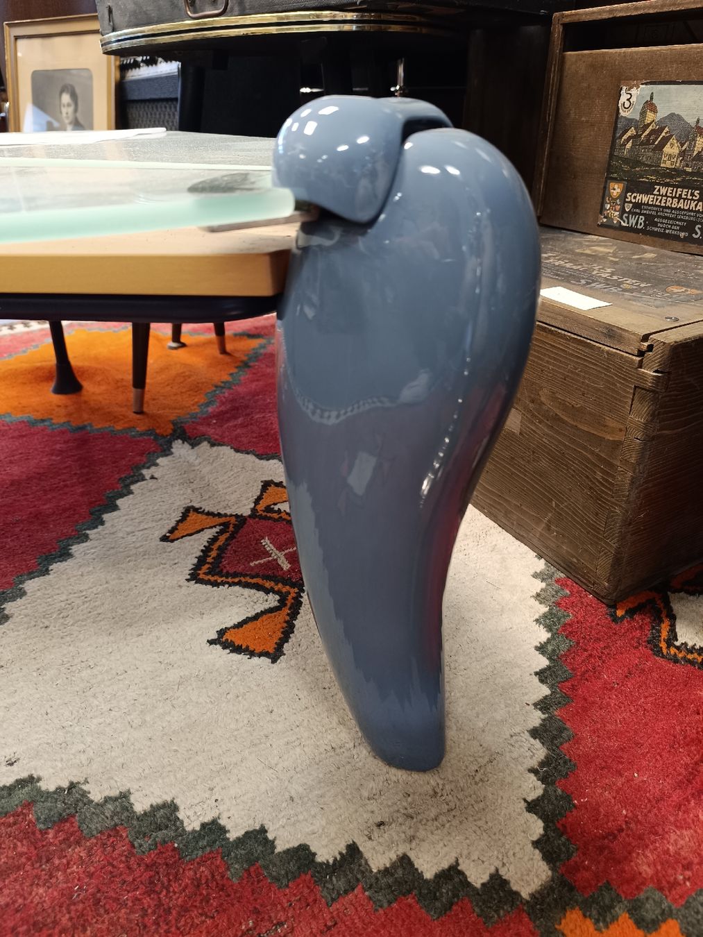 Tische: Retro Couchtisch, Glasplatte, unkonventionelles Design – Gebraucht aus Aarau Rohr von ale_kwk7 3