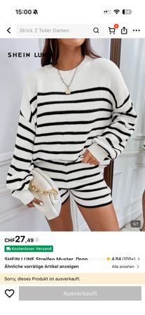 Shein Strick Set Gr. S, gestreift - Neuwertig! Top Herbst!
