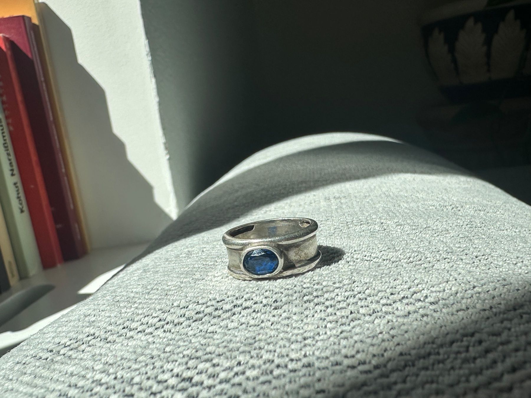 Anelli: Silberring mit blauem Stein – Usato da Zürich venduto da leo_pyh7
