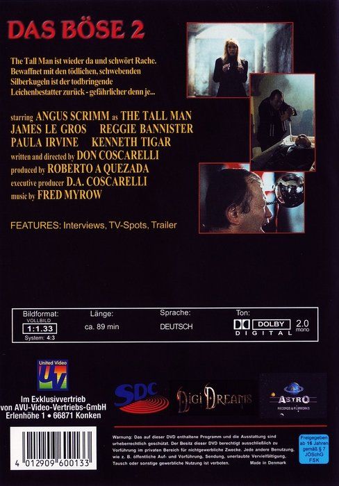 Tutti i DVDs: Das Böse 2 - Phantasm II – Nuovo (secondo la descrizione) da Volketswil venduto da Fraese1 1