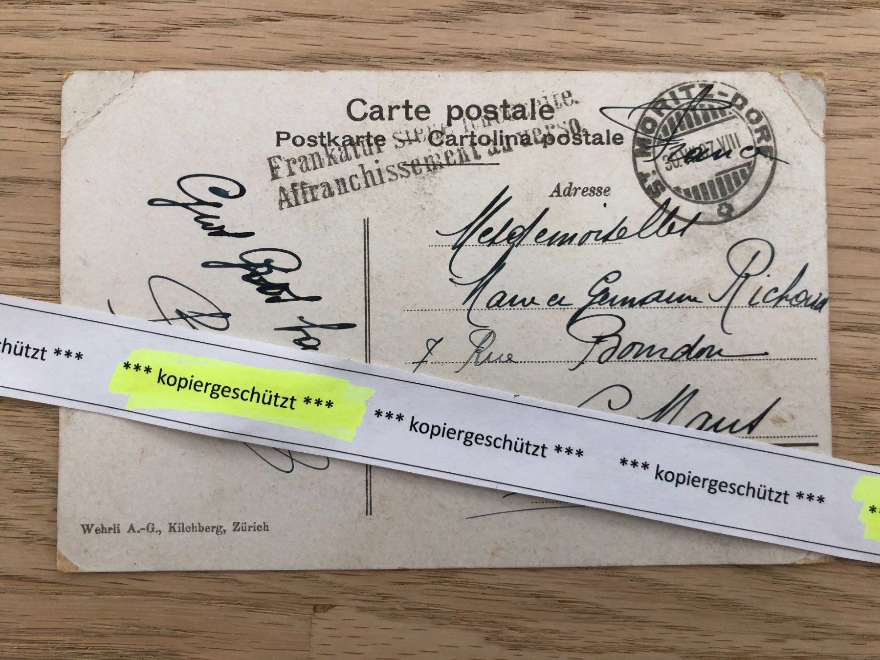 Cartoline postali: Berner Bueb und Meitschi St. Moritz Stempel – Usato da Hefenhofen venduto da Bierinder 1