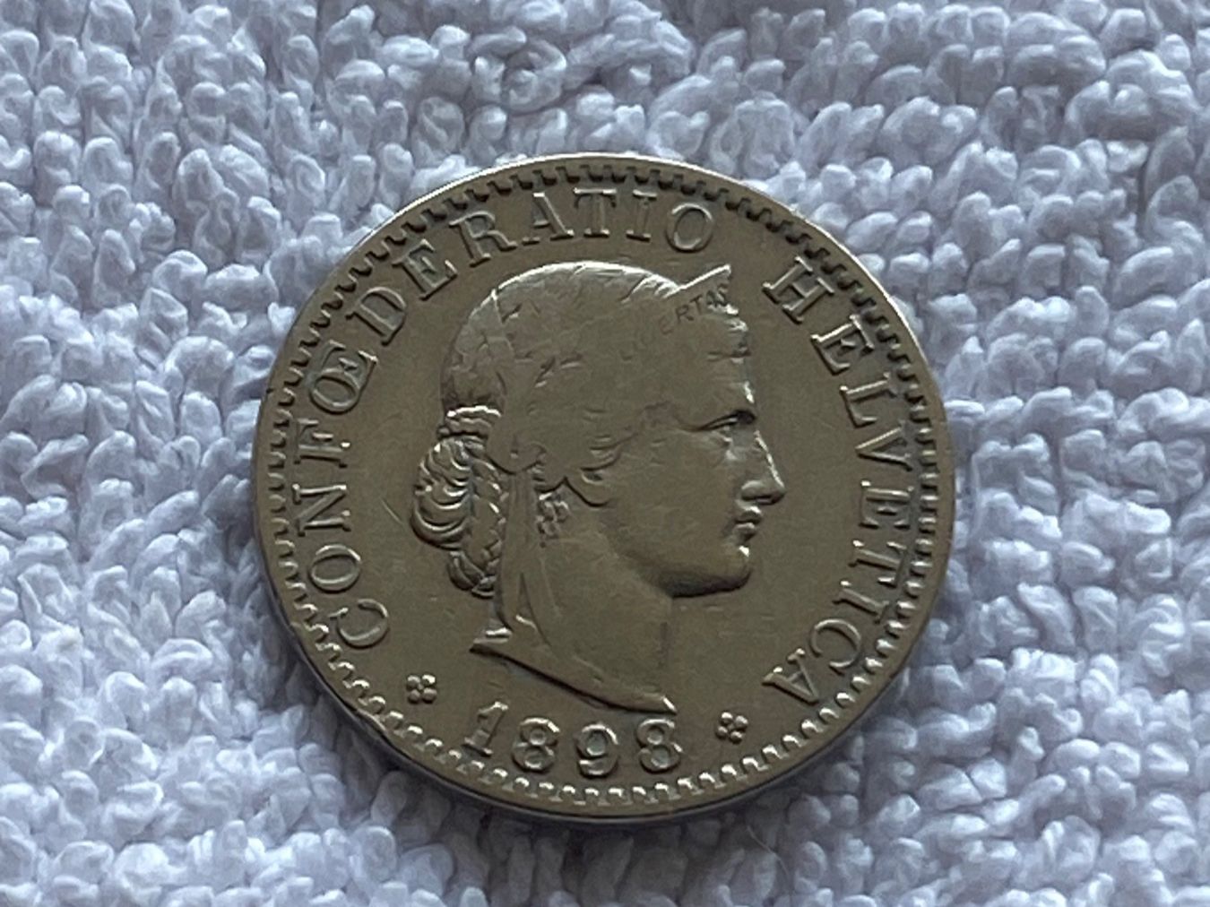 Tutti le monete: 20 centimes/rappen 1898 – Usato da Nyon venduto da Ilmi09