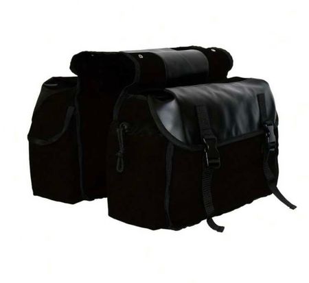Velo Doppeltasche Gepäckträgertasche Schwarz Neu!