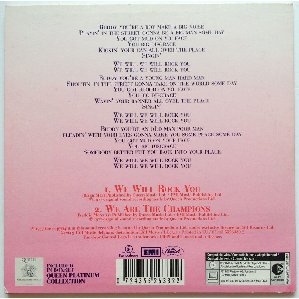 CDs: QUEEN - WE WILL ROCK YOU – D'occasion à Bottens par hotter-than-hell 1
