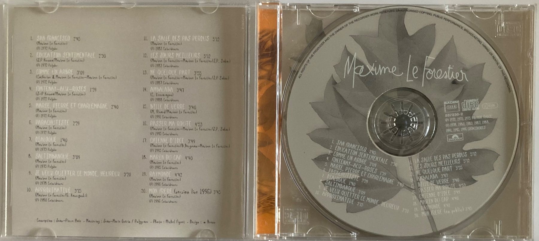 CD: MAXIME LE FORESTIER - "ESSENTIELLES" – Usato da Poliez-Pittet venduto da Newtown-Records 2