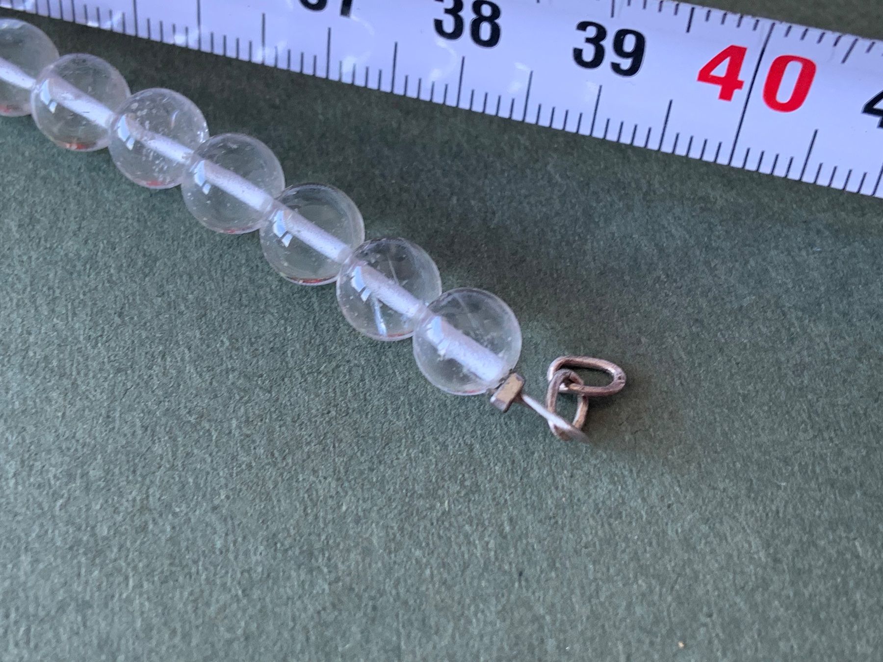 Ketten: Halskette weiss , transparent (7mm) – Gebraucht aus Laufen von Bellebellezza 7