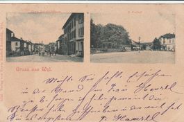 Ansichtskarte Obere Bahnhofstrasse und Freihof Wil 1900