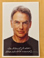 Mark Harmon, Original Autogramm auf Foto in Farbe