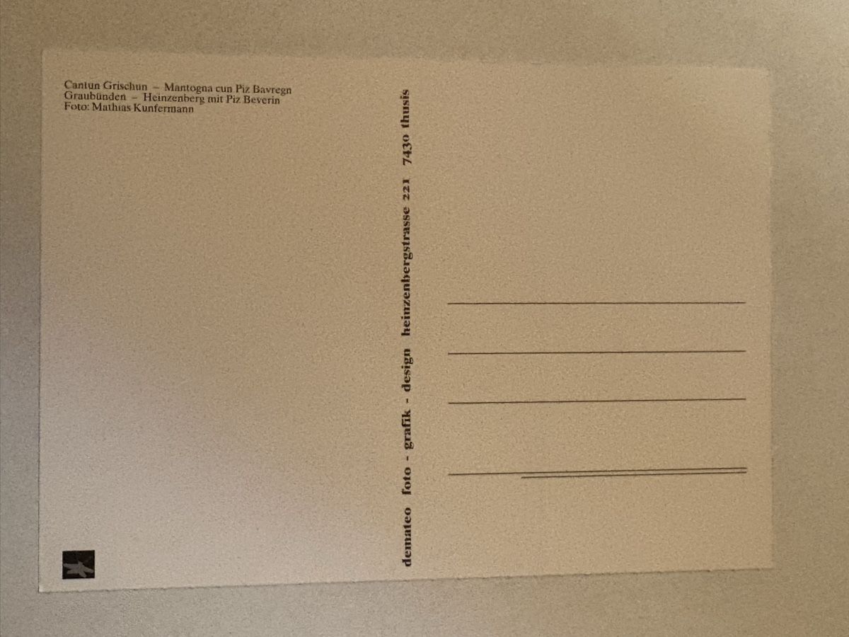 Cartoline postali: AK von Heinzenberg mit Piz Beverin – Usato da Rümlang venduto da Kartenpost1 1