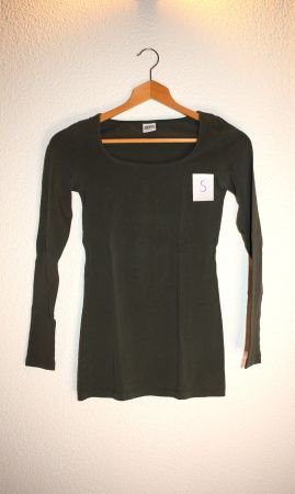 Dunkelgrünes Oberteil S, Langarm