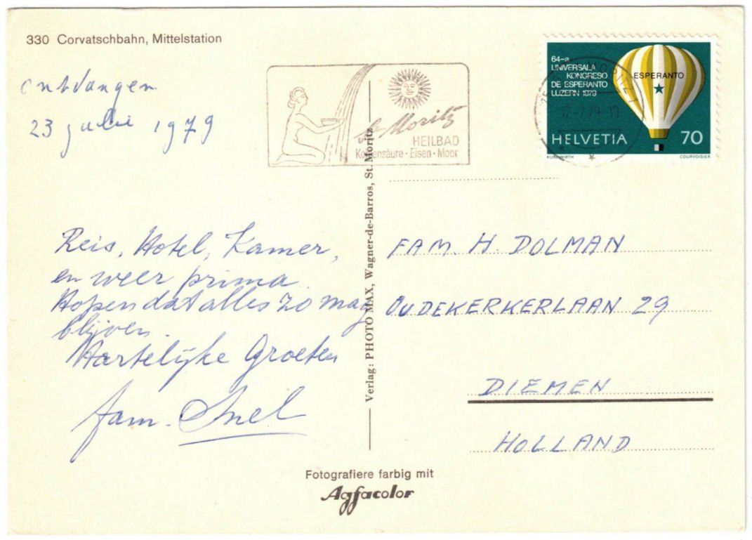 Cartoline postali: Silvaplana - Luftseilbahn Corvatsch Mittelstation – Usato da Binningen venduto da Mountainrider 1