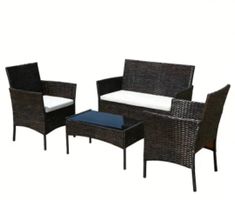 Neues Rattan-Lounge Set Farbe: braun-schwarze
