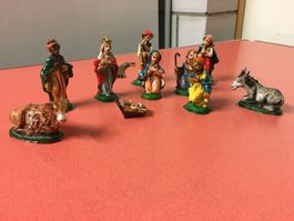 Krippenfiguren aus Kunststoff 10 Stück.