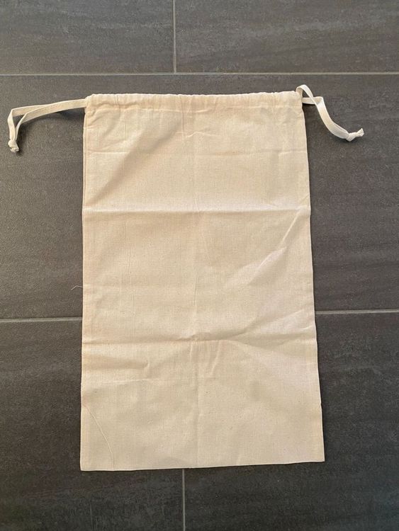 6 Stück Baumwollsäckchen Mit Kordelzug - 20x15 Cm Naturweiß