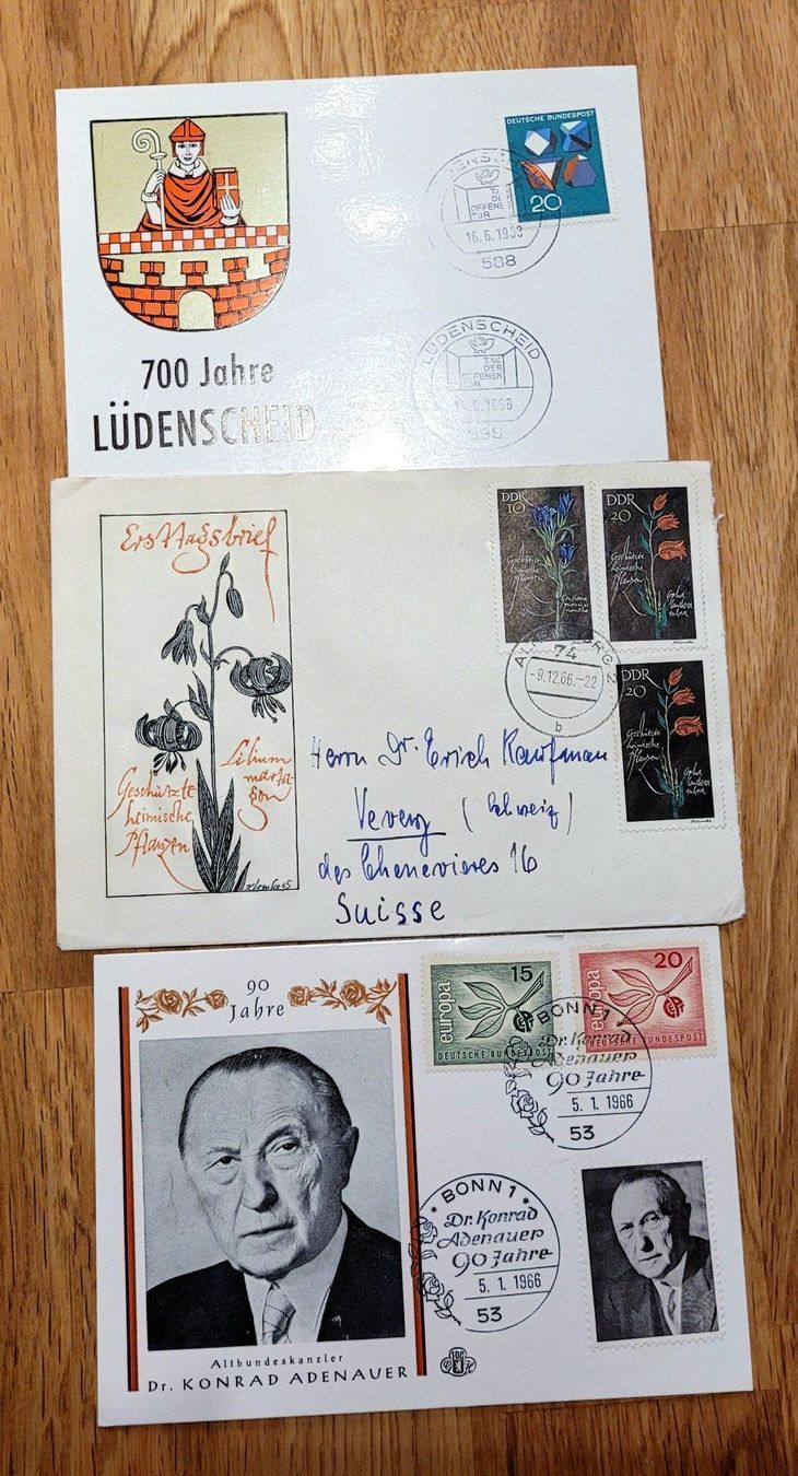 Tutti i francobolli: Briefmarken Deutschland 1966/68 – Usato da Schaffhausen venduto da robuco