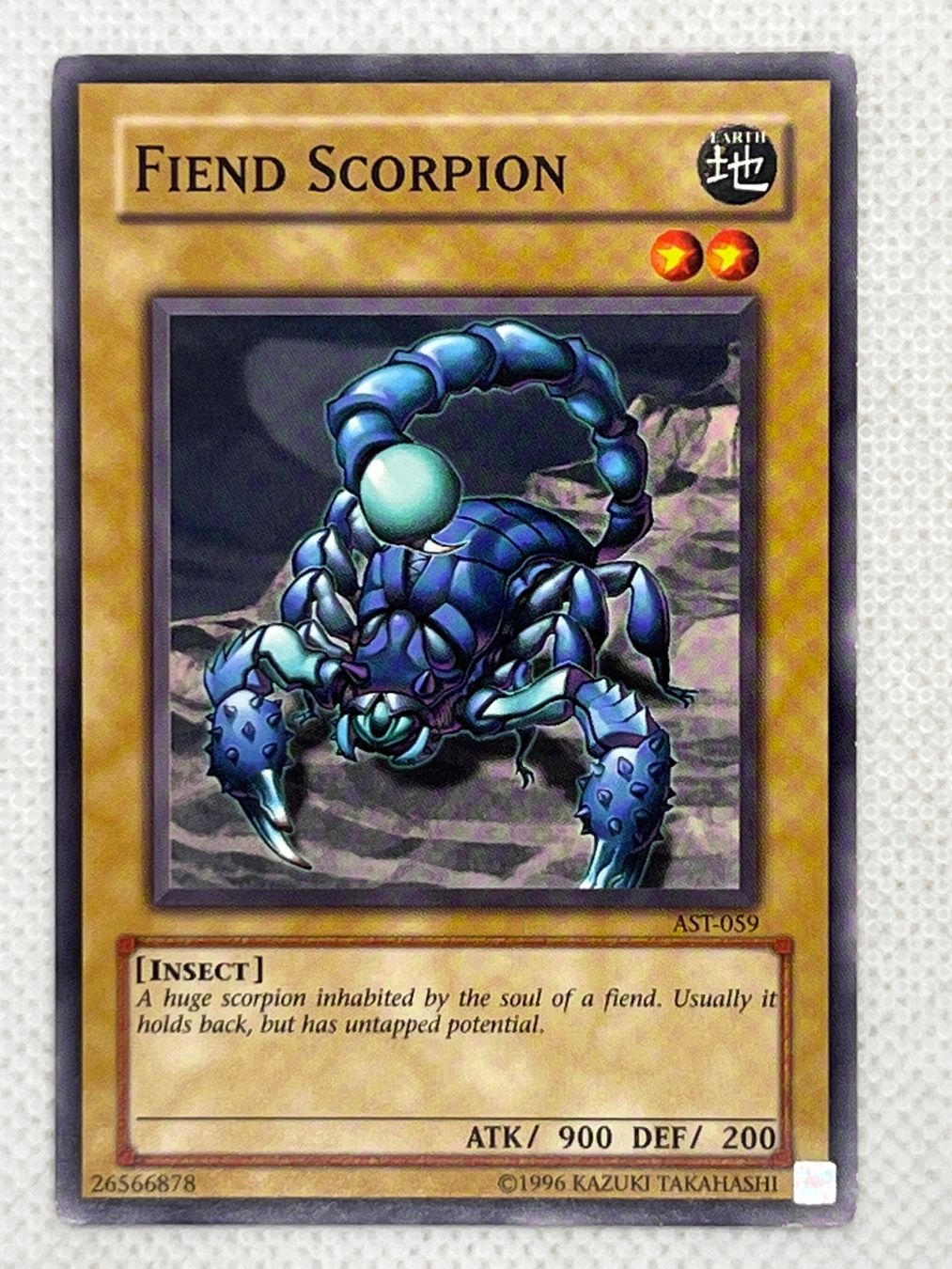 Yugioh Carte collezionabili: Yu-Gi-Oh Fiend Scorpion AST-059 Karte guter Zustand – Usato da Hinterkappelen venduto da Kim1992