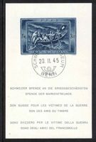 1945 Spende Block W21 mit ET-ʘ "20.II.45", Kat. 600.-