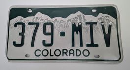 USA Colorado Nummernschild 379-MTV