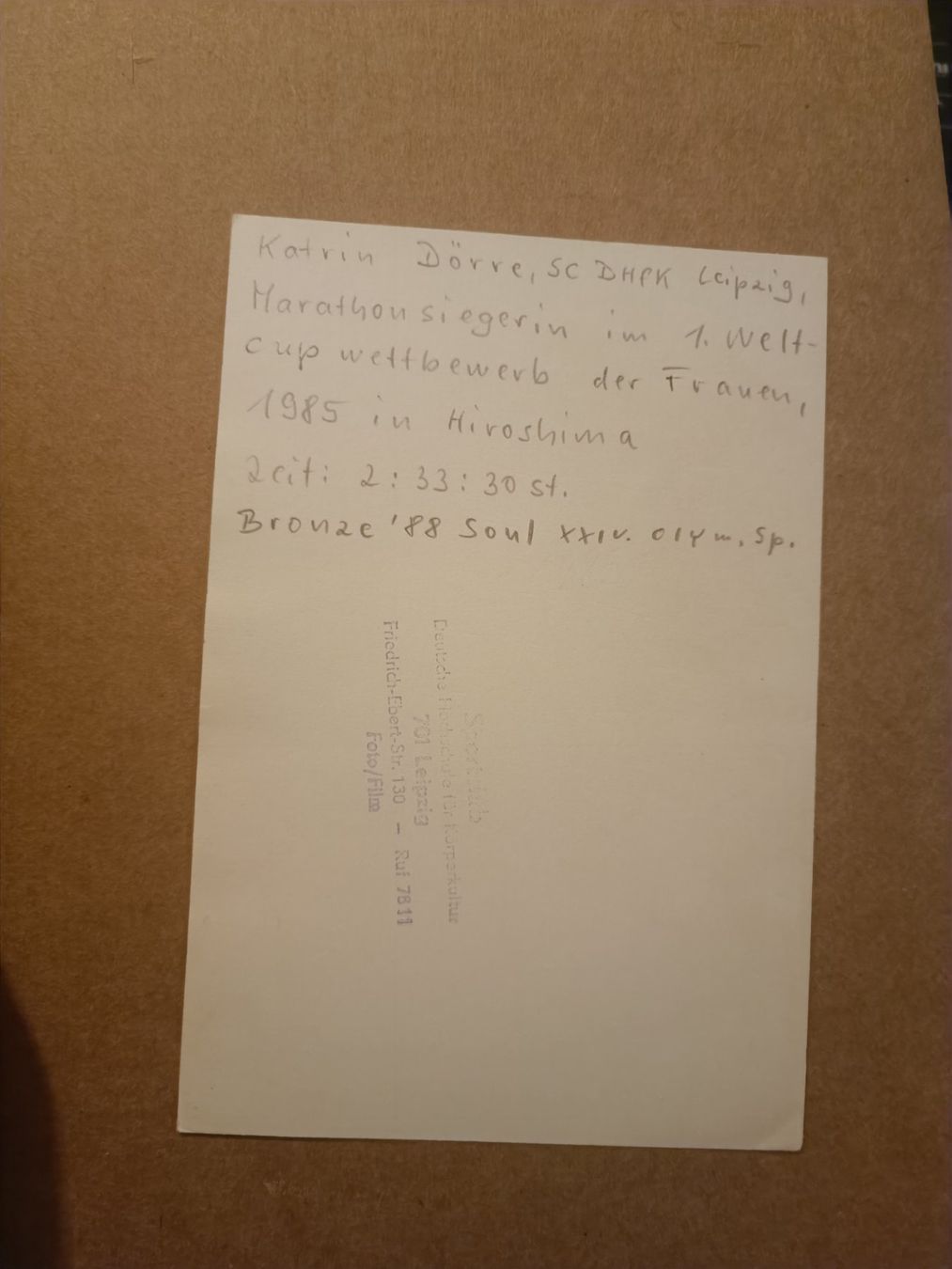 Autografi: Katrin Dörre - Handsigniert  - 80er Jahre – Usato da Menziken venduto da Artographs 1