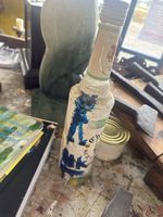 Hans Krüsi Flasche Original selten Skulptur 32 cm