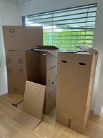 Umzug Kleiderboxen mit Kleiderstange für Garderobe 3 Stk.
