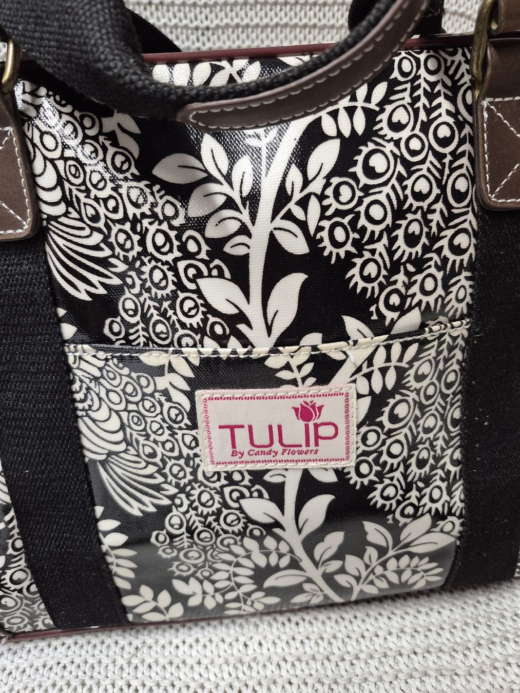 Tulip Borse da donna: Tulip grosse Tasche schwarz-weiss – Usato da Merligen venduto da muss_haben 2