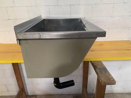 Chromstahl Trog Waschbecken Spülbecken Waschtisch Spültrog