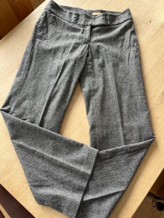 Grau melierte Stoffhose mit Bügelfalte Gr 42