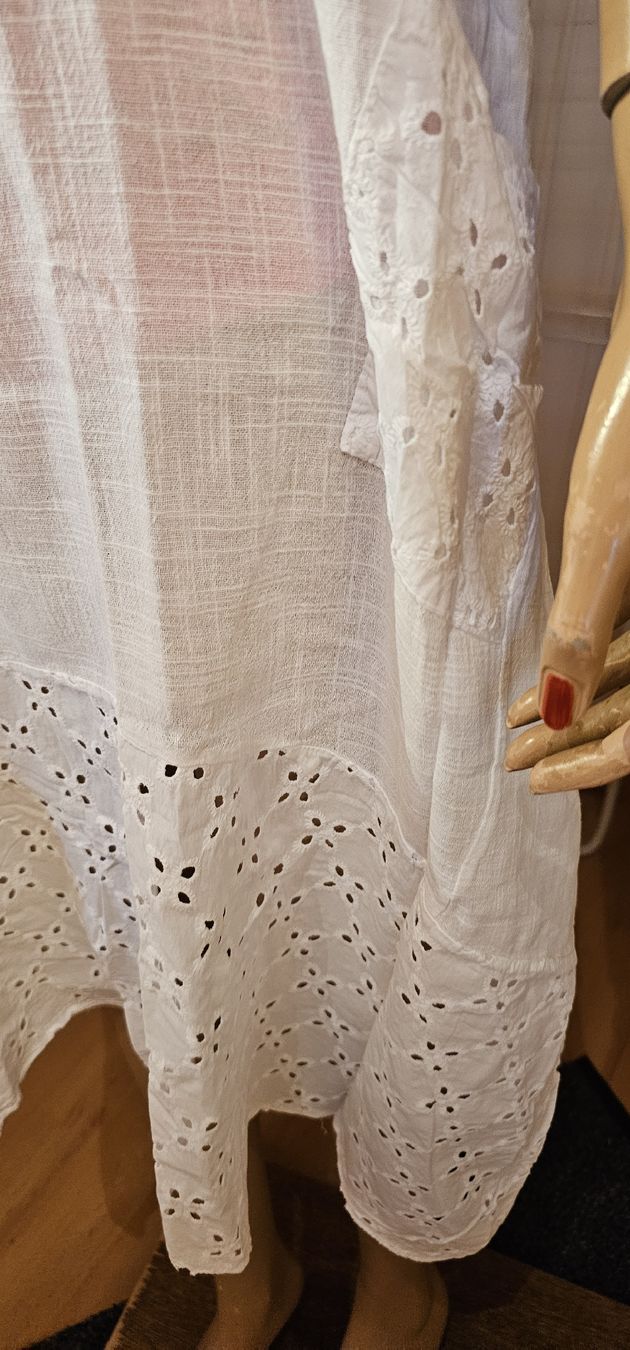 Vestiti: weisses Leinenkleid one size – Usato da Ferden venduto da jemyce 1