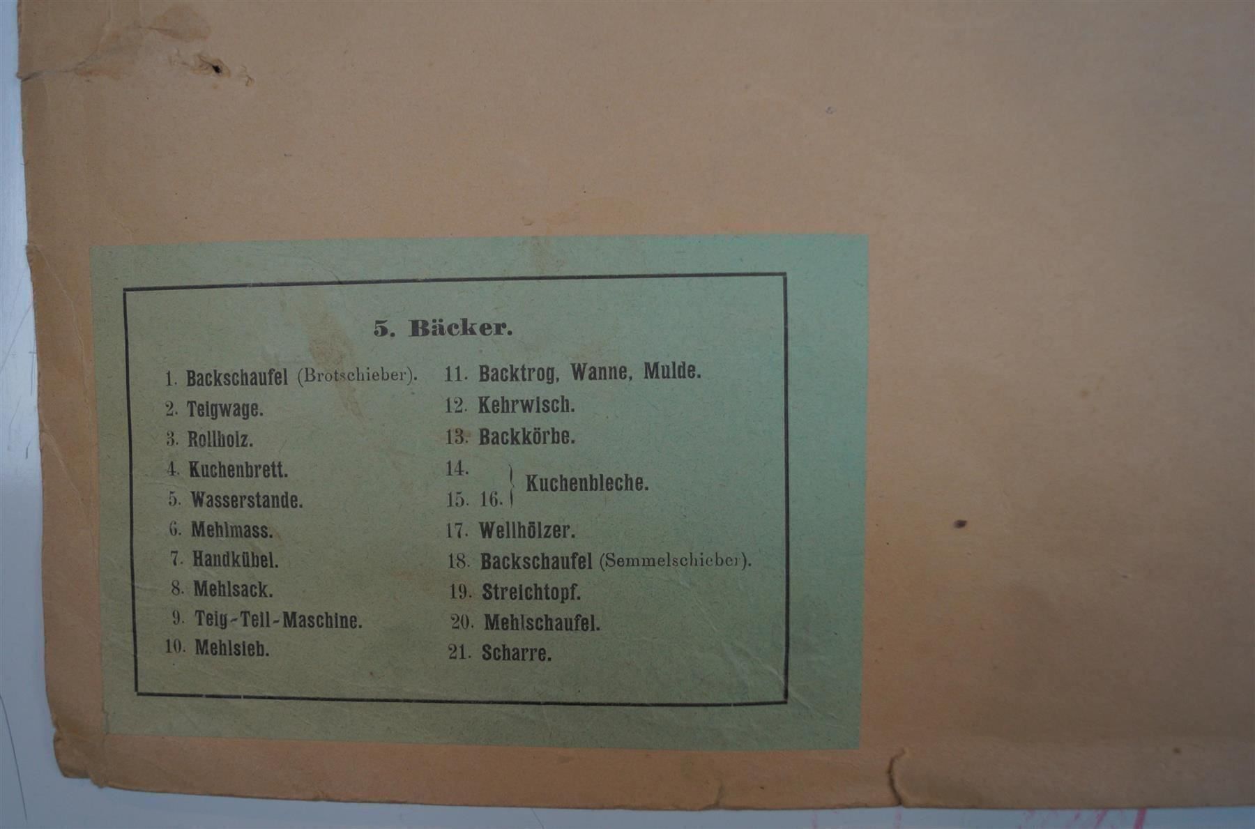 Foto & Immagini: Schulwandbild  Bäcker Werkzeugtafel – Usato da Härkingen venduto da sammelbecken 4