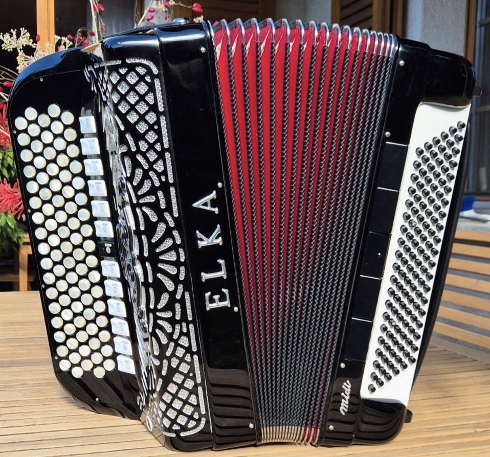 Instruments de musique: ELKA Midi Akkordeon mit Koffer – D'occasion à St. Urban par ost_p87q