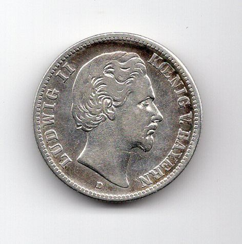 Tutti le monete: (682) Bayern, 2 Mark 1876, – Usato da Rüthi (Rheintal) venduto da erdnuessli1 1