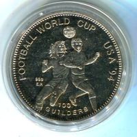 Silbermünze "Fussball WM 1994. 100 Gulden Suriname" 999/1000