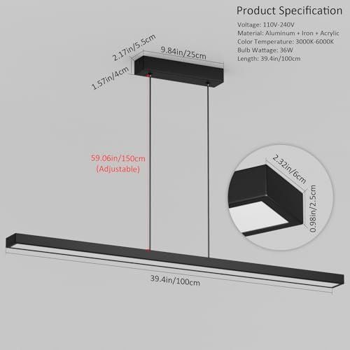 Lustres & lampes de plafonds: 100CM Einstellbare Hängelampe LED Hängeleuchte esstisch – Neuf avec emballage d'origine à Hundwil par tec_mm27 4