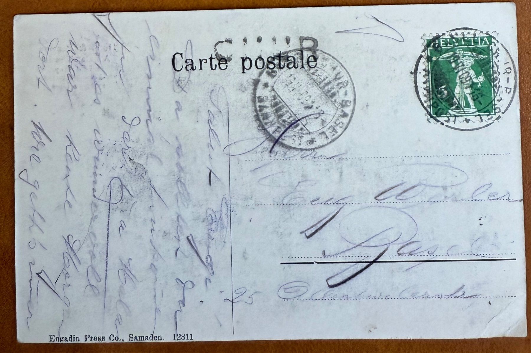 Cartoline postali: Thusis - Litho: Hotel Albula 1909 – Usato da Lutry venduto da Ediego 1