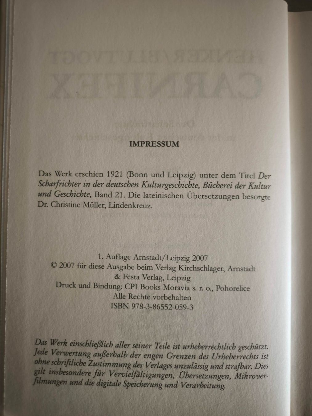 Libri: Henker / Blutvogt / Carnifex – Der Scharfrichter – Usato da Kriessern venduto da VanWilder 2