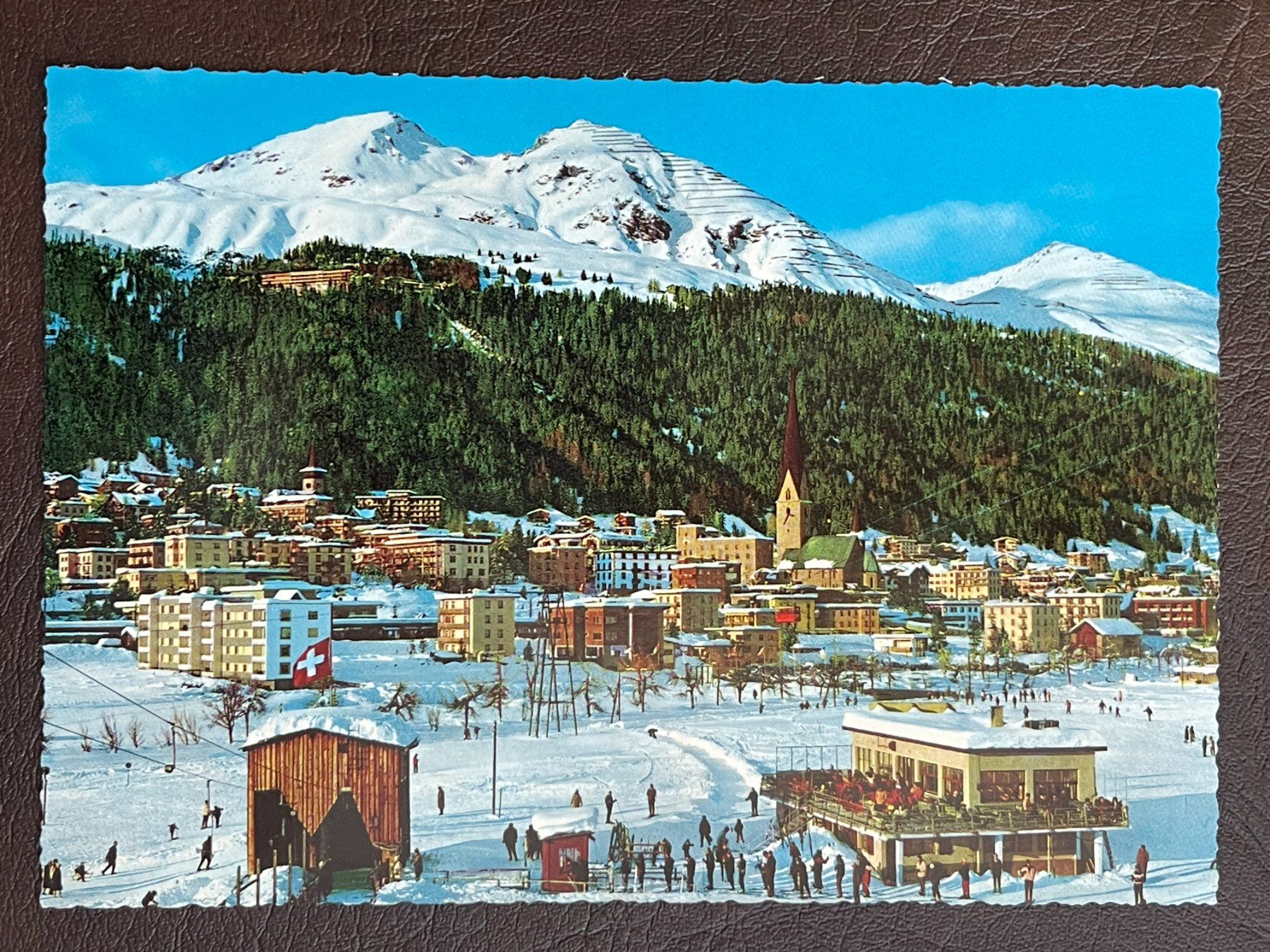 Cartoline postali: Davos mit Blick gegen Tinzenhorn – Usato da Steg VS venduto da danwer74